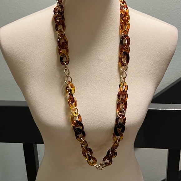 Premier Designs Elegant Tortoiseshell Chain Necklace #PDNK1 - Picture 1 of 7